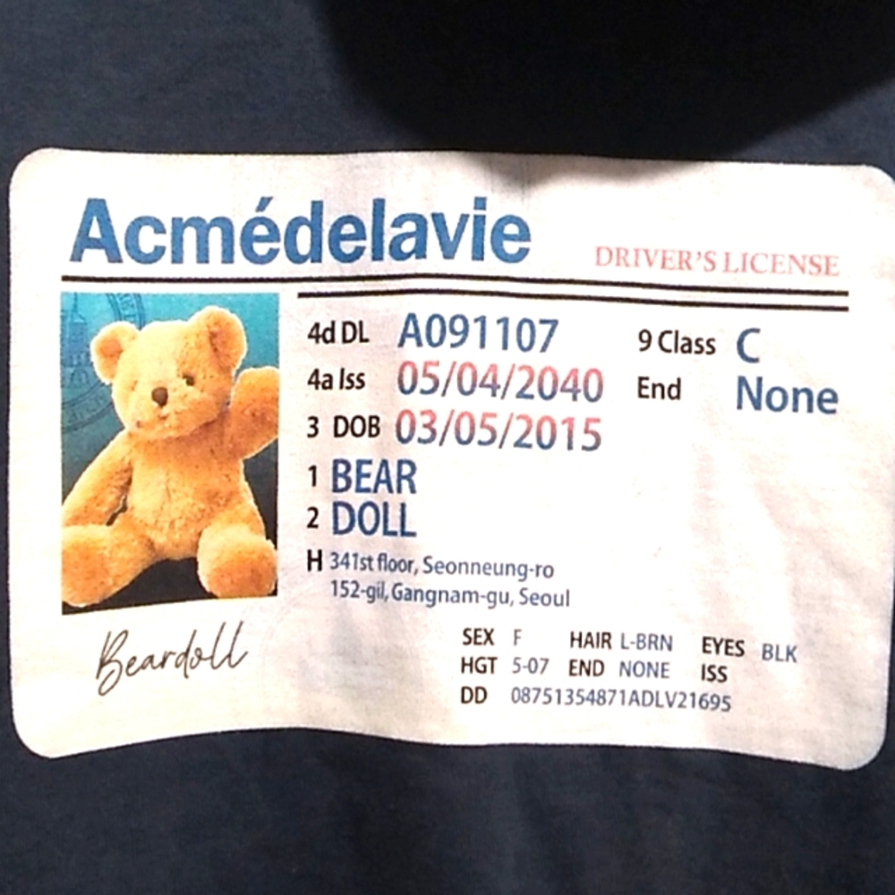 SALE! Authentic ADLV acm`e de la vie Bear License Hoodie SOLD OUT IN STORE (BX28 - Picture 2 of 10
